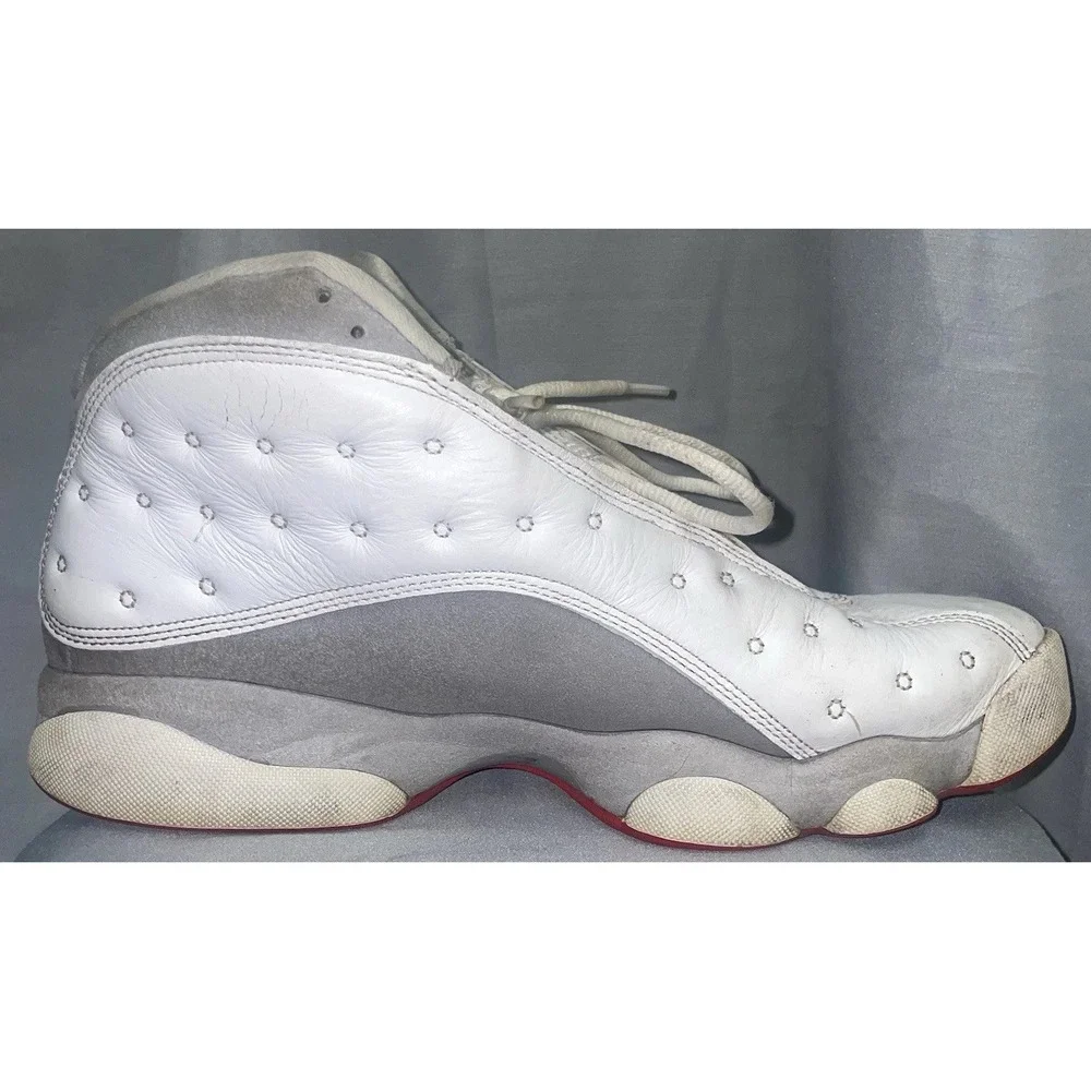 Jordan Air Jordan 13 Retro Grey White Red High Top Leather Sneaker Mens 9